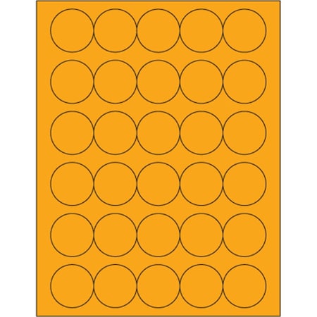 Bondad 1.5 in. Fluorescent Orange Circle Laser Labels, 3000PK BO2822229